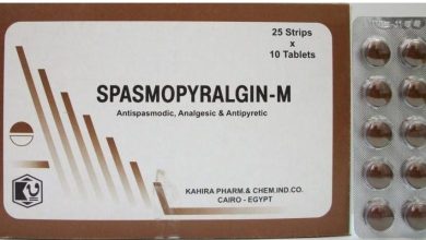 مسكن لالم الدوره الشهريه دواء سبازموبيرالجين spasmopyralgin و آلام الجسم عامه