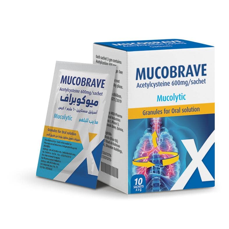 اذابه البلغم مع فوار ميوكوبراف Mucobrave و قدرته على تهدئه السعال