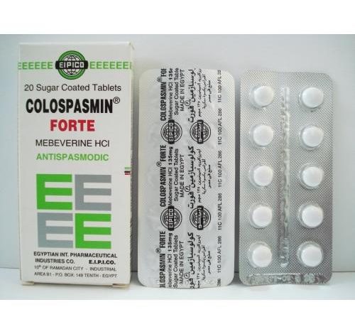 معلومات عن أقراص Colospasmin Forte ، فعالة في علاج متلازمة القولون العصبي